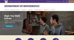 Desktop Screenshot of math.washington.edu