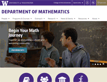 Tablet Screenshot of math.washington.edu