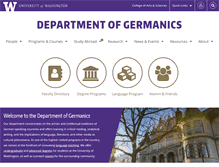 Tablet Screenshot of germanics.washington.edu