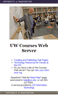 Mobile Screenshot of courses.washington.edu