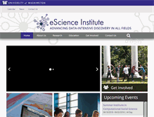 Tablet Screenshot of escience.washington.edu