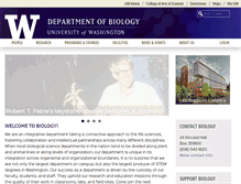 Tablet Screenshot of biology.washington.edu